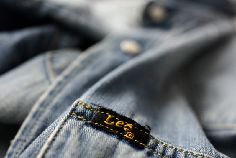 FILE PHOTO: The label of a denim shirt of U.S. company Lee is photographed at a denim store in Frankfurt