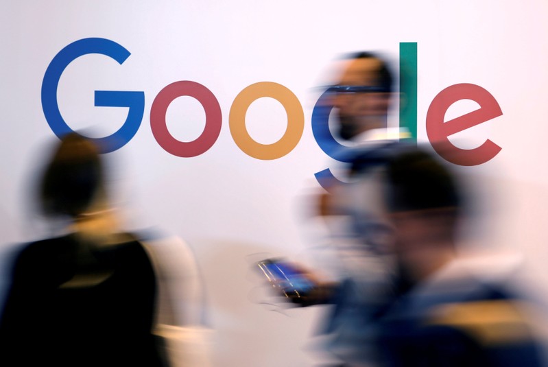FILE PHOTO: The logo of Google is pictured during the Viva Tech start-up and technology summit in Paris, France