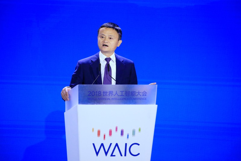Alibaba Group's Jack Ma attends the WAIC in Shanghai