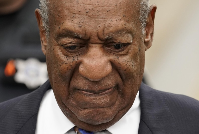 Actor and comedian Bill Cosby leaves the Montgomery County Courthouse after his first day of sentencing hearings in his sexual assault trial in Norristown
