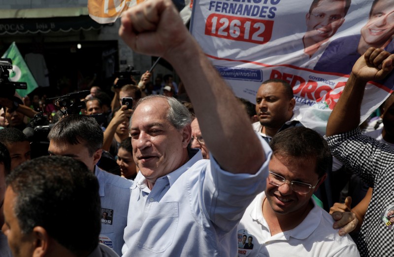 Presidential candidate Ciro Gomes attends a campaign rally in Rio de Janeiro