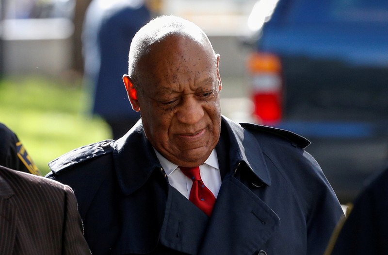 FILE PHOTO: Actor and comedian Bill Cosby arrives for deliberations at his sexual assault retrial at the Montgomery County Courthouse in Norristown, Pennsylvania
