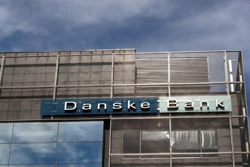 FILE PHOTO: Danske Bank sign is seen at the bank's Estonian branch in Tallinn