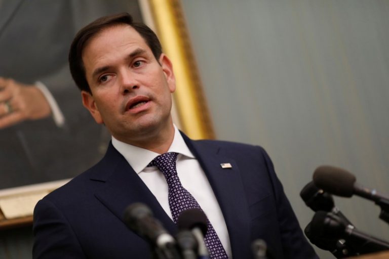 ‘Don’t touch me,’ Senator Rubio tells conspiracy theorist Jones
