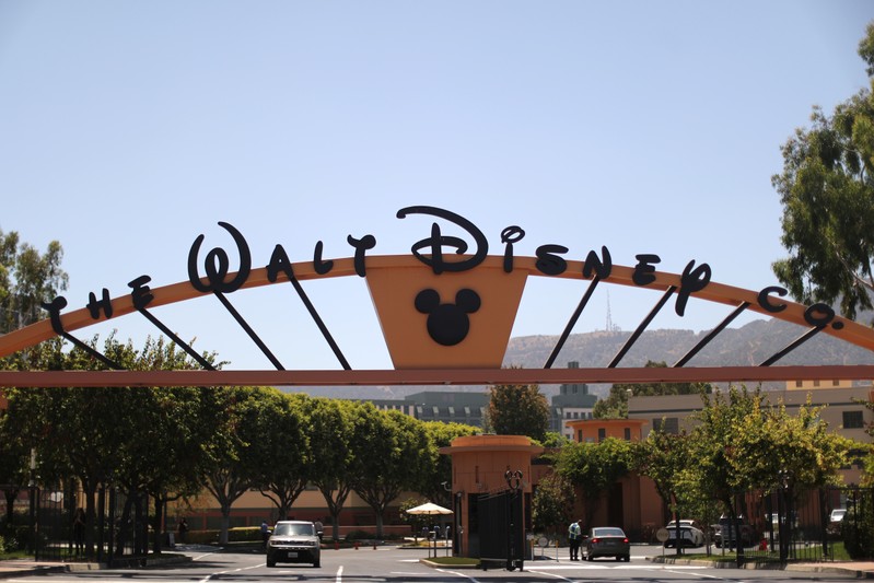 FILE PHOTO - The entrance to Walt Disney studios is seen in Burbank