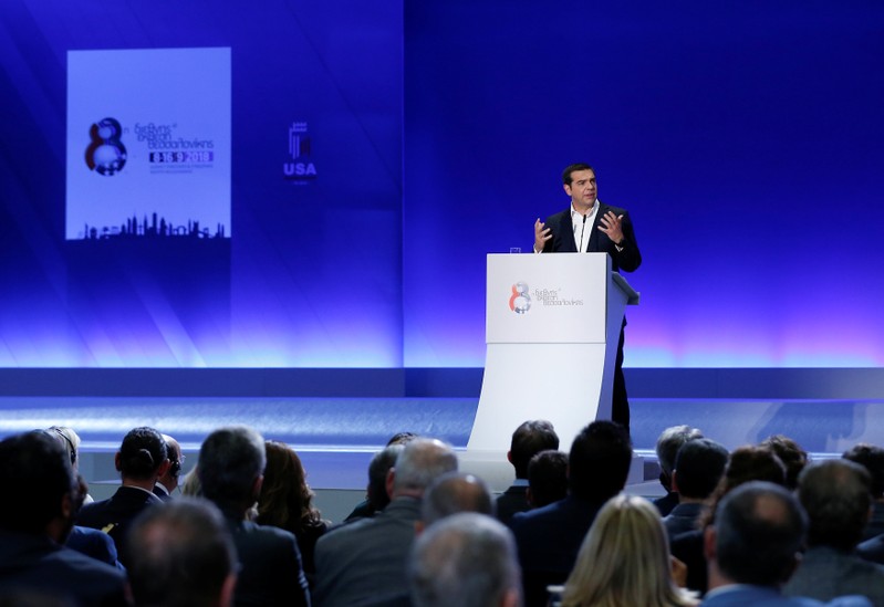 FILE PHOTO - Greek Prime Minister Alexis Tsipras delivers a speech during the opening of the annual International Trade Fair of Thessaloniki, in Thessaloniki