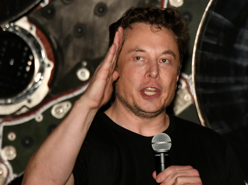 SpaceX CEO Elon Musk announces the world’s first private passenger scheduled to fly around the Moon aboard SpaceX’s BFR launch vehicle, at the company's headquarters in Hawthorne