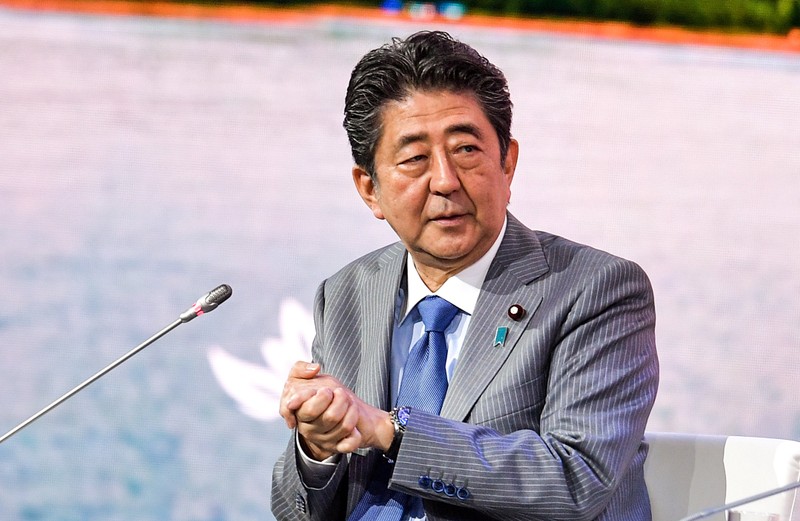 Japanese Prime Minister Shinzo Abe attends the Eastern Economic Forum in Vladivostok