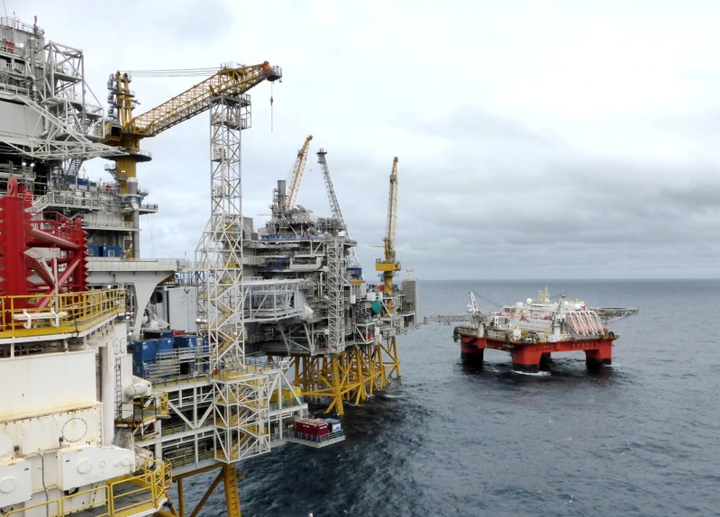 FILE PHOTO: A view of Equinor's oil platform in Johan Sverdrup oilfield in the North Sea