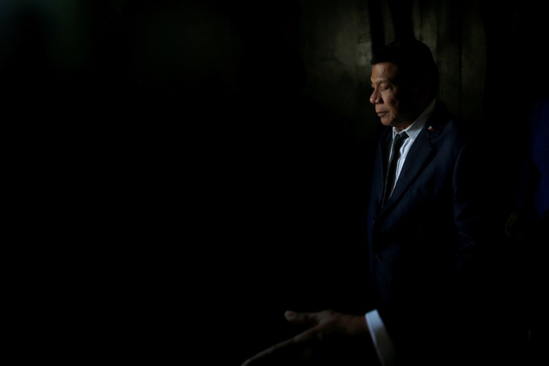 Philippine President Rodrigo Duterte attends a ceremony at Yad Vashem World Holocaust Remembrance Center in Jerusalem