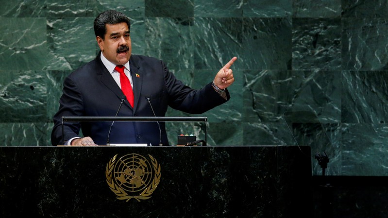 FILE PHOTO: Venezuela's President Maduro addresses the General Assembly in New York