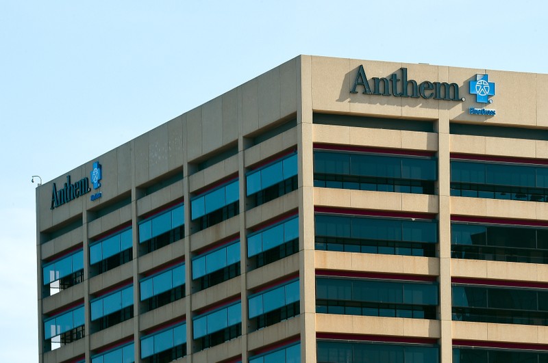 The office building of health insurer Anthem in seen in Los Angeles, California