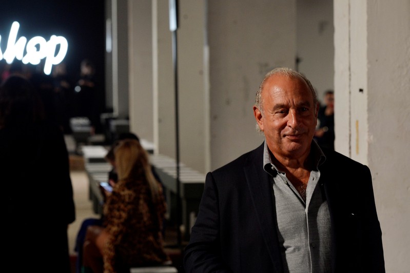 Sir Philip Green attends the TopShop Spring/Summer 2018 show at London Fashion Week