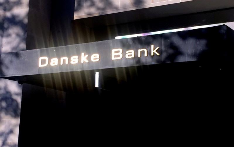 FILE PHOTO: Danske Bank sign is seen on a building in Copenhagen