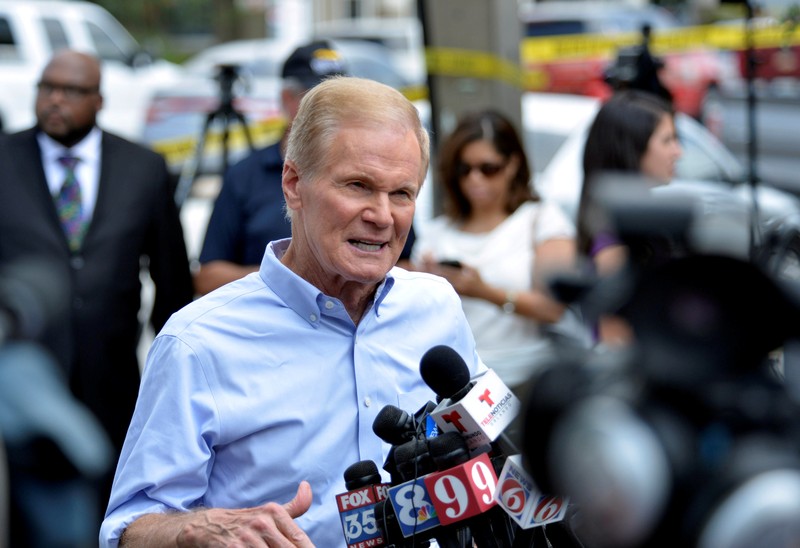 FILE PHOTO: U.S. Senator Bill Nelson speaks at a news conference after a shooting attack at Pulse nightclub in Orlando Florida