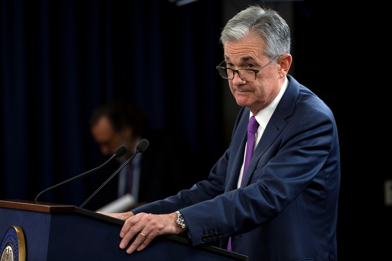 FILE PHOTO: U.S. Federal Reserve Chairman Jerome Powell holds a news conference