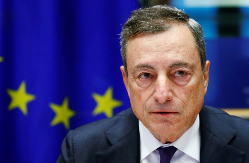 ECB President Draghi testifies before the EU Parliament's Economic and Monetary Affairs Committee in Brussels