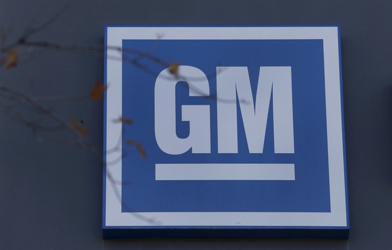 FILE PHOTO: The GM logo is seen at the General Motors Lansing Grand River Assembly Plant in Lansing