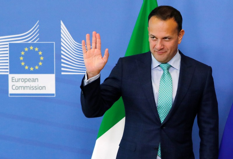 Ireland's PM Leo Varadkar arrives for a meeting with European Union's chief Brexit negotiator Michel Barnier in Brussels