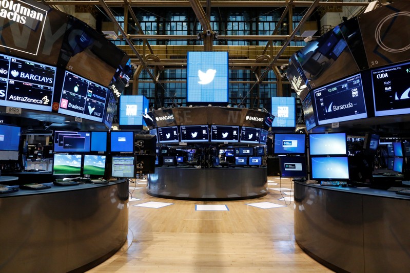 FILE PHOTO: FILE PHOTO: The floor of the NYSE stands ready for the Twitter Inc. IPO in New York