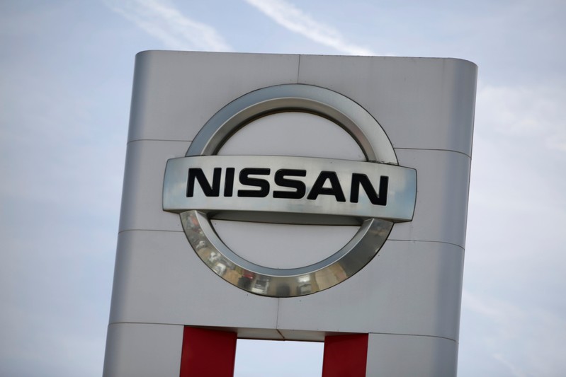 A Nissan logo is seen at a car dealership in Ciudad Juarez