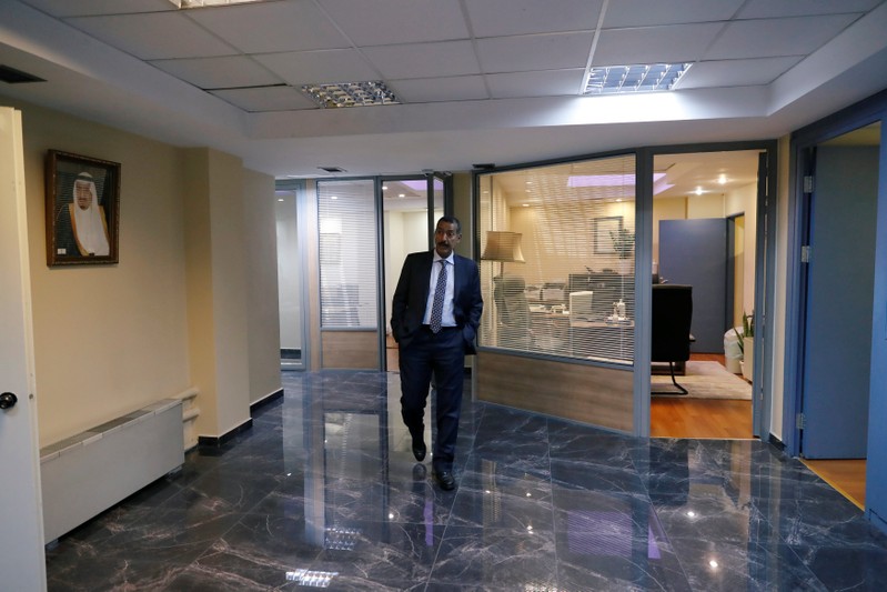 Consul General of Saudi Arabia Mohammad al-Otaibi gives a tour of Saudi Arabia's consulate in Istanbul