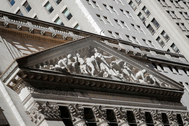 FILE PHOTO: The Facade of the NYSE is seen in New York