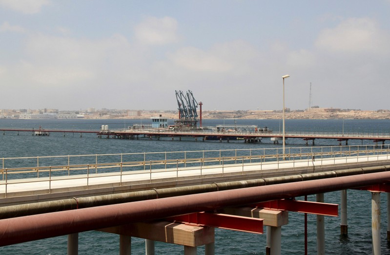FILE PHOTO: A general view of Libya's Hariga port in Tobruk, east of Benghazi