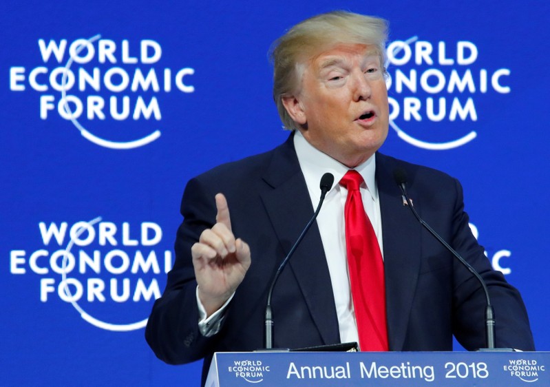 FILE PHOTO: U.S. President Donald Trump attends the World Economic Forum (WEF) annual meeting in Davos