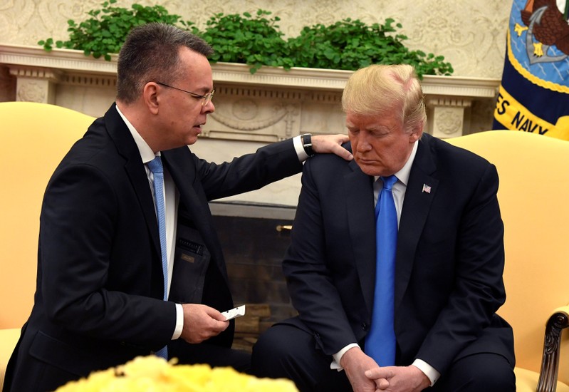 U.S. President Trump welcomes Pastor Brunson home from Turkish detention