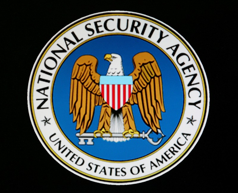 FILE PHOTO: The logo of the U.S. National Security Agency is seen during a visit by [U.S. President George W. Bu..