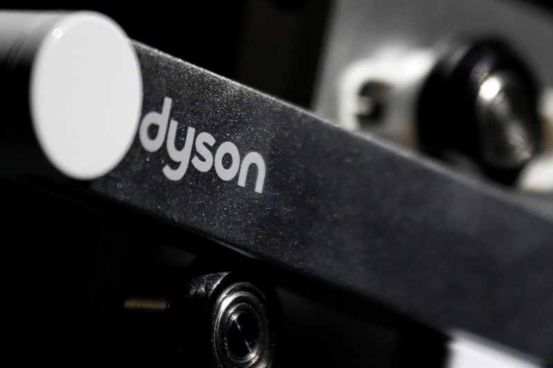 FILE PHOTO: Dyson logo is seen on one of company's products presented during an event in Beijing