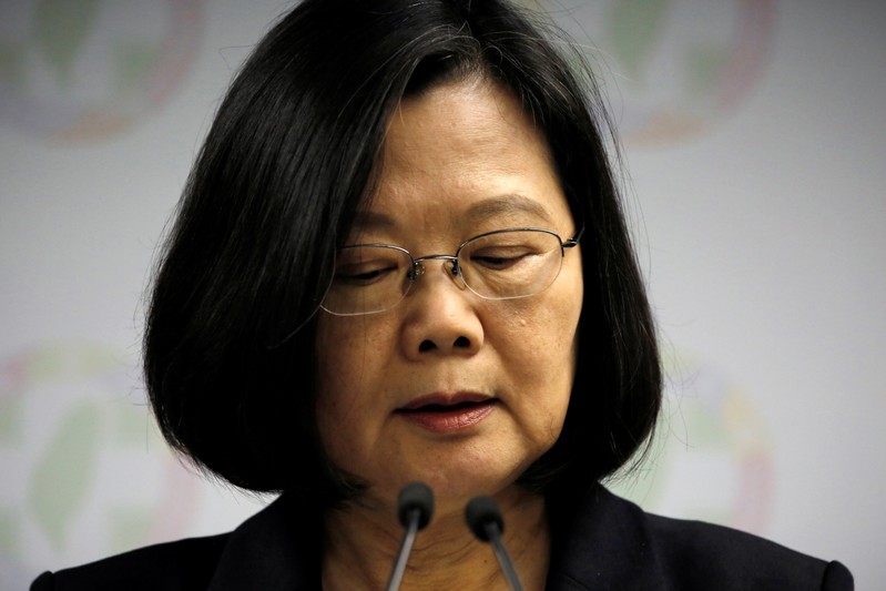 Taiwan President Tsai Ing-wen announces her resignation as chairwoman of the Democratic Progressive Party (DPP) after local elections in Taipei