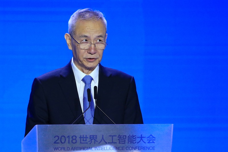 Chinese Vice Premier Liu He attends the opening ceremony of the World Artificial Intelligence Conference in Shanghai