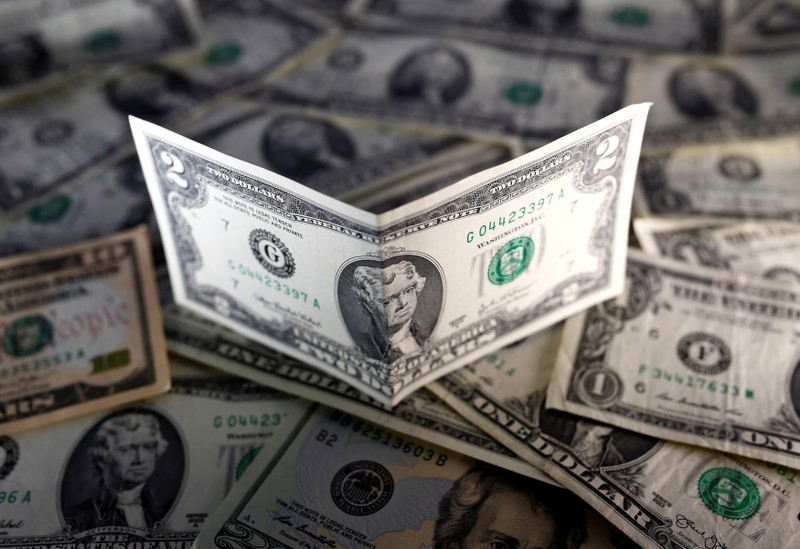 FILE PHOTO: U.S. dollar notes are seen in this picture illustration
