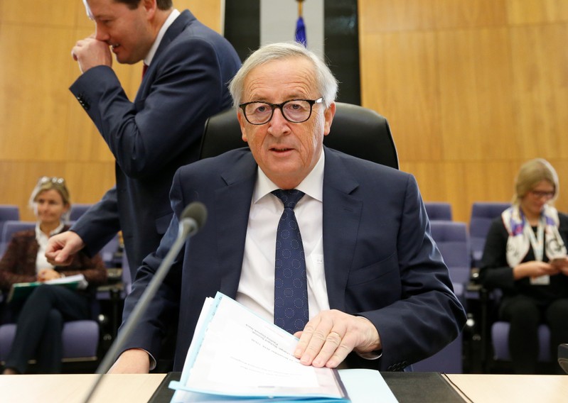 European Commission President Jean-Claude Juncker chairs the EU Commission's weekly college meeting in Brussels, Belgium