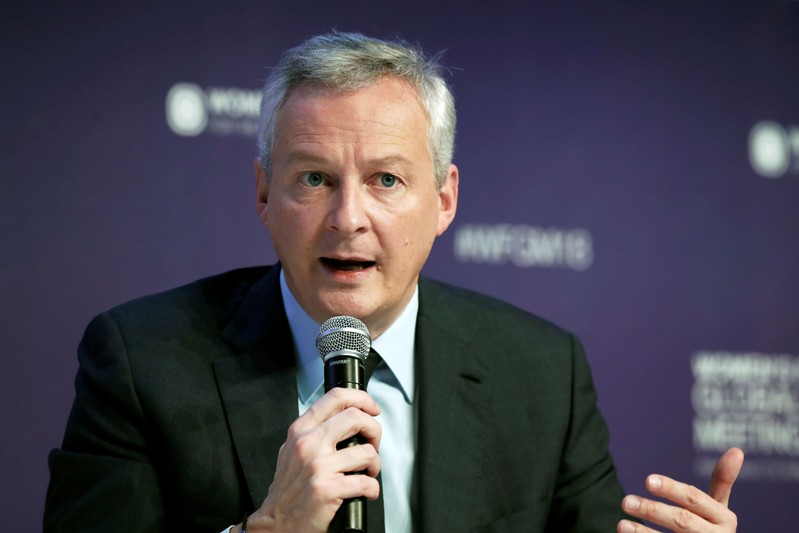 French Economy Minister Bruno Le Maire attends the 2018 Women's Forum Global Meeting in Paris