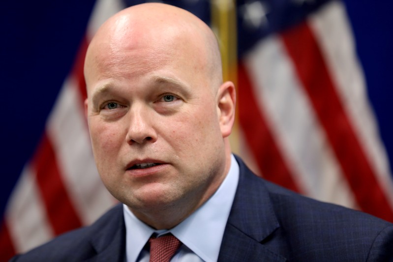 Acting Attorney General Matthew Whitaker speaks to state and local law enforcement in Des Moines, Iowa