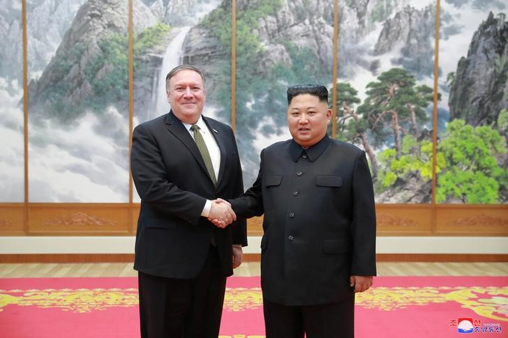 North Korean leader Kim Jong Un meets with U.S. Secretary of State Mike Pompeo in Pyongyang
