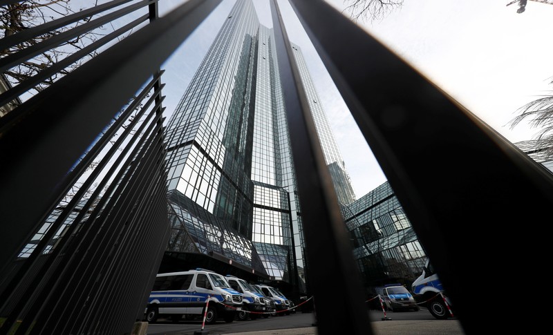 Criminal police officers, prosecutors and tax inspectors searched Deutsche Bank offices in and around Frankfurt