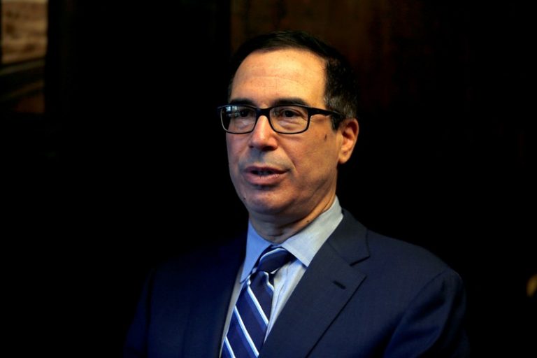 Trump dismisses report he is unhappy with Treasury’s Mnuchin