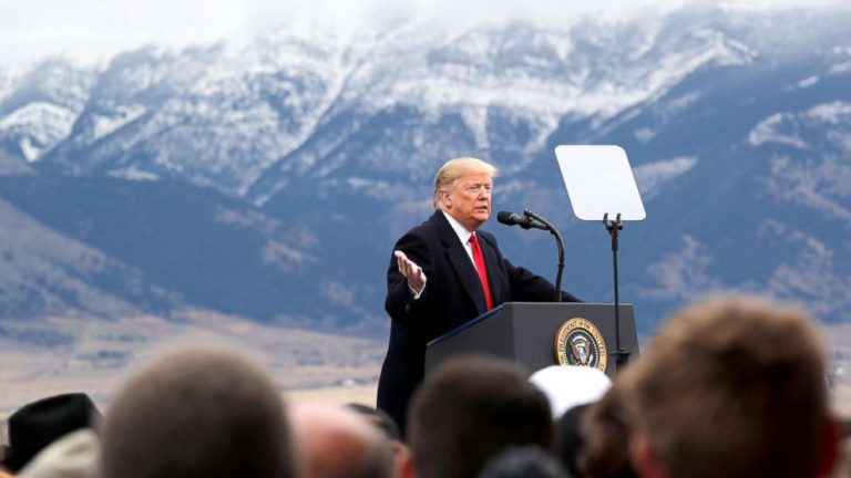 Trump hails ‘beautiful’ barbed wire on southern border in Montana rally speech