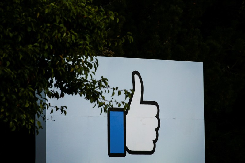 FILE PHOTO: The entrance sign to Facebook headquarters is seen in Menlo Park