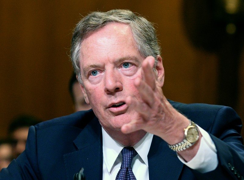 FILE PHOTO - U.S. Trade Representative Robert Lighthizer testifies before Senate Appropriations Commerce, Justice, Science, and Related Agencies Subcommittee hearing in Washington