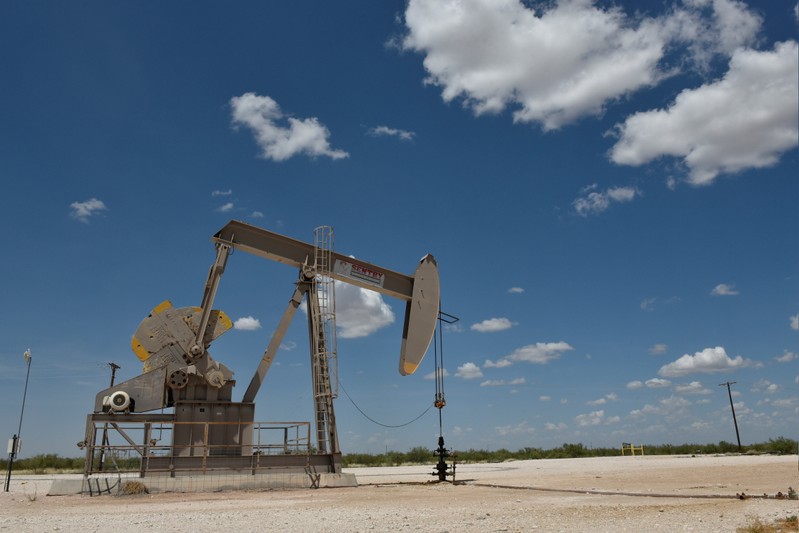 FILE PHOTO: A pump jack operates in the Permian Basin oil production area near Wink