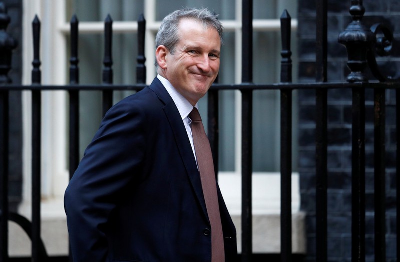 Britain's Secretary of State for Education Damian Hinds arrives in Downing Street, London