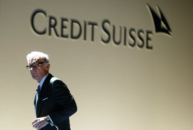 Chairman Urs Rohner of Swiss bank Credit Suisse arrives before the bank's annual shareholder meeting in Zurich