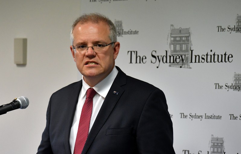 Australia's PM Scott Morrison speaks at The Sydney Institute in Sydney