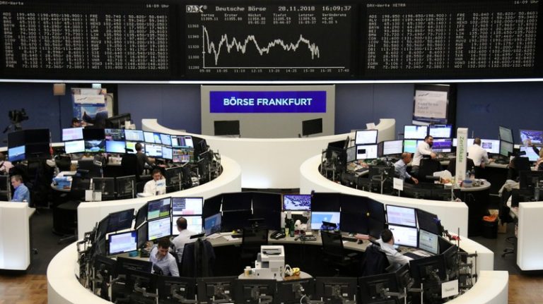 European shares fall as Huawei arrest fuels fresh trade worries; Ericsson up