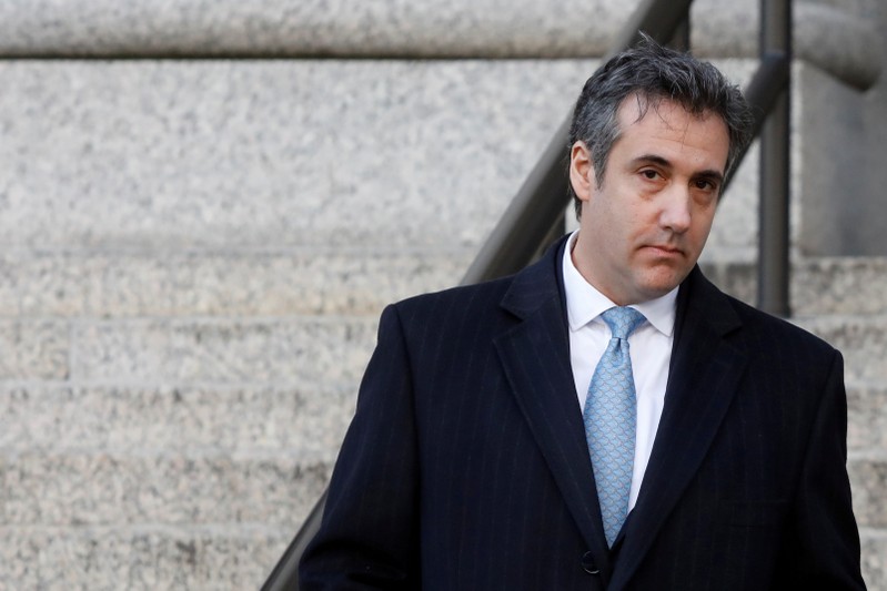 U.S. President Donald Trump's former lawyer Michael Cohen exits Federal Court after entering a guilty plea in Manhattan, New York City